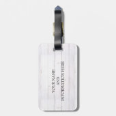 Boho Wreath Monogram Gift Floral Waterverf Bagagelabel (Achterkant verticaal)