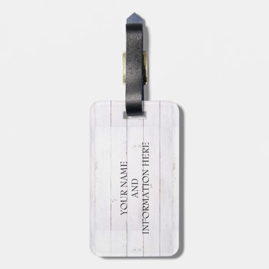 Boho Wreath Monogram Gift Floral Waterverf Bagagelabel (Achterkant verticaal)