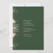 Boho Wreath One Photo Graduation Party Invitation Aankondiging (Achterkant)