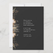 Boho Wreath One Photo Graduation Party Invitation Aankondiging (Achterkant)