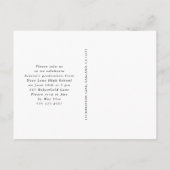 Boho Wreath One Photo Graduation Party Invitation Aankondigingskaart (Achterkant)