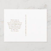 Boho Wreath One Photo Graduation Party Invitation Aankondigingskaart (Achterkant)