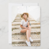 Boho Wreath Two Photo Afstuderen Aankondiging (Achterkant)