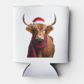 Boho Xmas Christmas Highland Cow T-Shirt (1) Blikjeskoeler (Voorkant)