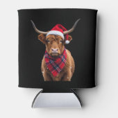 Boho Xmas Christmas Highland Cow T-Shirt Blikjeskoeler (Voorkant)