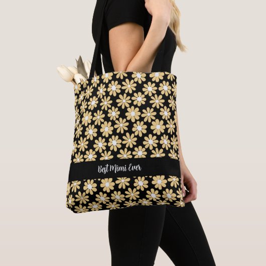 Boho Yellow Daisy Beste Mimi ooit Tote Bag (Dichtbij)
