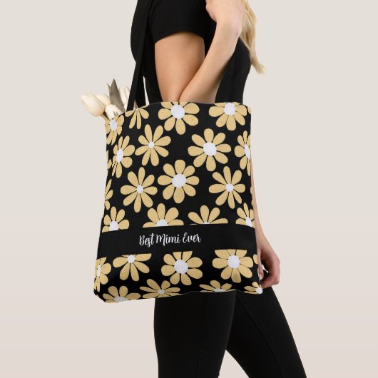 Boho Yellow Daisy Beste Mimi ooit Tote Bag (Dichtbij)