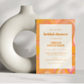 Boho Yellow en Roze Marmer Uniek Vrijgezellenfeest Kaart