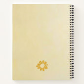 Boho Yellow Floral Stamp Custom Quote Journal Notitieboek (Achterkant)