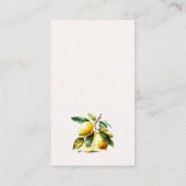 Boho Yellow Lemon Tuin Luier Raffle Baby shower Informatiekaartje (Achterkant)