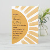 Boho Yellow Little Ray van Sunshine Baby shower Kaart (Staand voorkant)