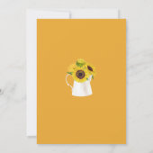 Boho Yellow Little Sunflower Baby shower Kaart (Achterkant)