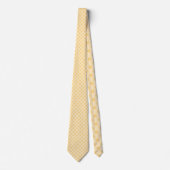  Boho Yellow Mini Polka Dots Necktie Stropdas (Voorkant)
