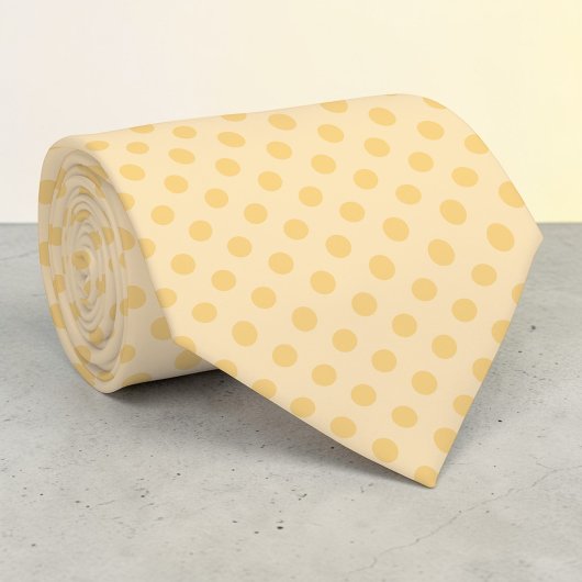  Boho Yellow Mini Polka Dots Necktie Stropdas
