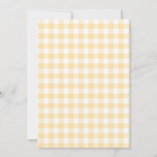 Boho Yellow Sunflower Bow Baby shower Uitnodiging (Achterkant)