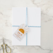 Boho Yellow Sunshine Baby shower Dank je wel Cadeaulabel (Met Touw)