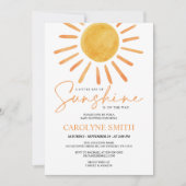 Boho Yellow Sunshine Waterverf Baby shower Kaart (Voorkant)