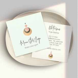 Boho Yoga Energy Healer Celestial Vierkante Visitekaartje