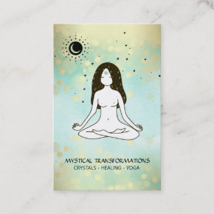 *~* Boho Yoga Goddess Celestial Moon Sun 3rd Eye Visitekaartje