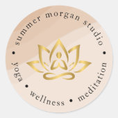Boho Yoga Studio Logo Sticker (Voorkant)