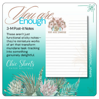 Boho You Are Enough Gelinieerde 3M Post-it® Notiti Notes