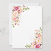 Boho Young Wild and Three Birthday Invitation Kaart (Achterkant)