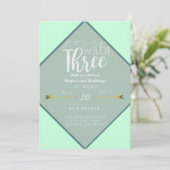 Boho Young Wild & Three | 3e verjaardag Kaart (Staand voorkant)