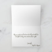 Boho Yule Cedar & Stars Winter Solstice Holiday Kaart (Binnen)