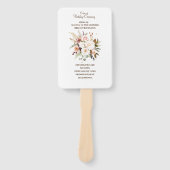 Boho Zacht Gekleurd Roos Wedding Program Fans Handwaaier (Voorkant)