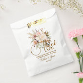 Boho Zacht Gekleurde Rozen Witte Bloemen Huwelijk Bedankzakje (Gezegeld)