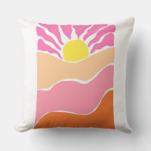 Boho zacht roze en oranje zonsondergang