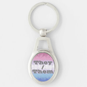 Boho Zachte Aanpasbare Voornaamwoord Bigender Prid Sleutelhanger
