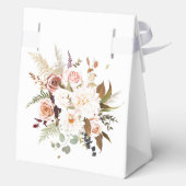 Boho Zachte Gekleurde Rozen/Witte Bloemen Bedankdoosjes (Achterkant)