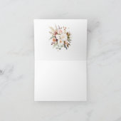 Boho Zachte Gekleurde Rozen/Witte Bloemen Bruiloft Bedankkaart (Binnen)