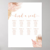 Boho Zachte Roze Zitting Grafiek Poster (Voorkant)