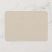 Boho Zand Minimalistische Script Trouw RSVP Kaart (Achterkant)