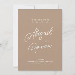 Boho Zand Minimalistische Script Uitnodigingskaart Kaart