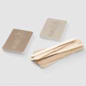 Boho Zand Script Minimalistisch Huwelijksprogramma Handwaaier (Niet-gemonteerd)