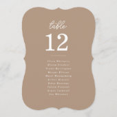 Boho Zand Script Trouwtafel Stoelkaart Kaart (Voorkant)