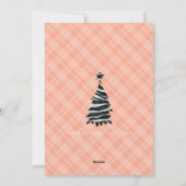 Boho Zebra & Plaid Ovaal Foto Kerstmis Feestdagenkaart (Achterkant)