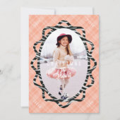 Boho Zebra & Plaid Oval Foto Kerstmis Feestdagenkaart (Voorkant)