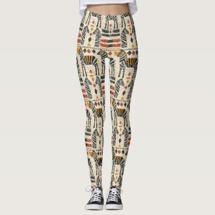 Boho Zebra Tribale Safari Patroon Leggings