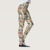 Boho Zebra Tribale Safari Patroon Leggings (Rechts)