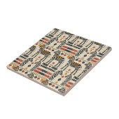 Boho Zebra Tribale Safari Patroon Tegeltje (Zijkant)