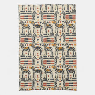 Boho Zebra Tribale Safari Patroon Theedoek