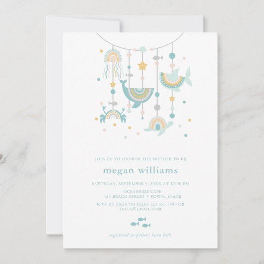 Boho Zee Dier Baby shower Uitnodiging (Voorkant)