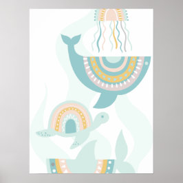 Boho Zee Dieren Poster