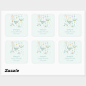 Boho Zee Dierenvierkante Stickers (Vel)