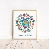Boho Zee Schildpad Art Print - Ocean Wall Art