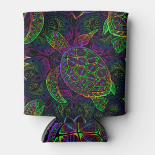 Boho Zee Schildpad: psychedelisch Mandala-patroon Blikjeskoeler